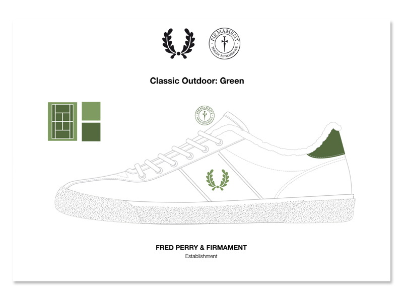 Fred Perry x Firmament 1934 Blank Canvas Project Lineart
